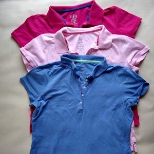 Lot of (Three) 3 Izod Womens Large SS Polo Shirts